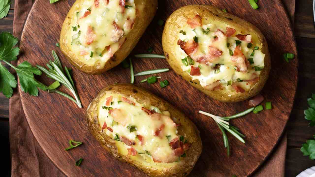 Patata dolce al forno con mozzarella